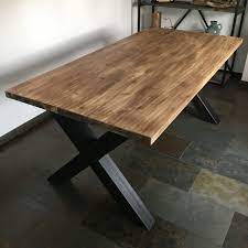 eettafel zwart staal old wood unieke stoere meubelen van zwart staal en sloop hout eettafel industriele eettafels rustieke eettafel