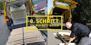 Vw Bus Bett Mit T5 Matratze Selber Bauen 5 Schritte Bauanleitung Inklusive Kleiderschrank Stauraum Unter Dem Vw Bus Bett Mit T Vw Bus Vw T5 Camper Vw T5