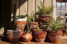 Hand painted / tweety / terra cotta/ plant pot statue / indoors / outdoors. Terracotta Earthen Clay Pots Indian Boho Tribal Painting Diy Painted Pots Diy Plant Pot Design Painted Plant Pots