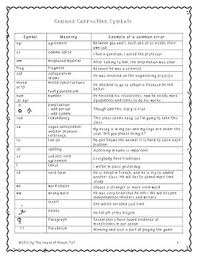 Correction Symbols For Essays Free Essay Teacher Resources Writing Skills