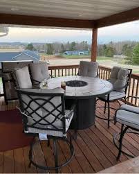 Maybe you would like to learn more about one of these? Wilson Fisher Grandview Round High Dining Fire Pit Table 54 In 2021 Fire Pit Table Outdoor Fire Pit Seating Fire Pit Seating