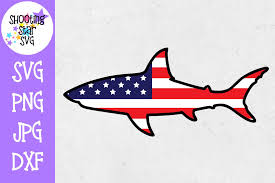 Download Shark With American Flag Fourth Of July Svg 260390 Cut Files Design Bundles