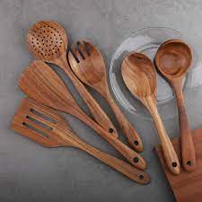 Maybe you would like to learn more about one of these? Buy Wooden Cooking Utensils Set 6 Piece Wood Kitchen Utensil Set For Non Stick Cookware Wooden Spatula Fork Turner Ladle Strainer Spoons 6 Online In Turkey B08fwy6mf5