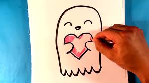 The size and amount of materials is the same, but because it is all hand work, each piece will look slightly different. How To Draw A Ghost Holding A Heart Cute Drawings Halloween Drawings Youtube