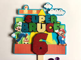 Sized included 4, 6, 8 & 10 cake layers and fillings: Kitchen Dining Super Mario Cake Topper Home Living