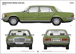 1978 Mercedes Benz W116 350 Sel Ikonoto Blueprint Customized Pos Mobil Evolusi