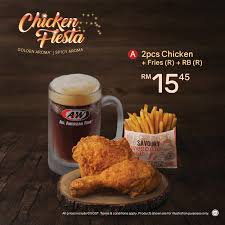 @88applered of course a&w does delivery as well. A W Malaysia Launched Chicken Fiesta