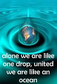 Alone We Are Like One Drop United We Are Like An Ocean Inspirational Quotes Quotes Words