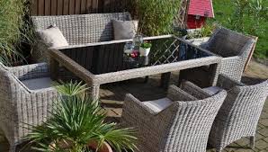 Gartenmobel Set Tisch Bank Und 4 Sessel Rattan Polyrattan Geflecht Paris 7 Sand Grau Online Kaufen Bei Woonio Rattan Mobel Garten Gartenmobel Sets Rattan Gartenmobel