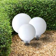 Details Zu 3er Set Led Steck Leuchten Solar Kugeln Weiss Garten Deko Beleuchtung Aussen Licht Aussenlampe Garten Led