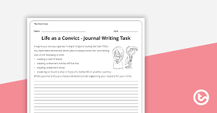 The purpose of this is to make it very easy for the prospective employer to find out exactly who you are and how to contact you. Life As A Convict Journal Writing Task Teaching Resource Teach Starter