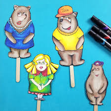 Check spelling or type a new query. Goldilocks And The Three Bears Printable Puppets Moms And Crafters