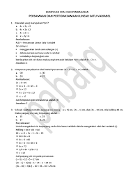 10 soal pilihan ganda bahasa inggris untuk smp kelas 7 part ii beserta jawaban salah satu cara menguasai bahasa inggris yaitu dengan berlatih apakah sahabat sbi juga sering. Soal Plsv Dan Ptlsv Dan Jawabannya Peranti Guru