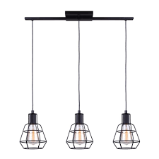 Canarm Wren 3 Light Matte Black Pendant Ipl702a03bk The Home Depot Industrial Light Fixtures 3 Light Pendant Pendant Light Fixtures