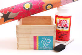 Find many great new & used options and get the best deals for mod podge 2 oz carded puzzle saver 59ml at the best online prices at ebay! Decoupage Wood Box Thesassylife