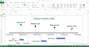 Milestone And Task Project Timeline Engineering Management
