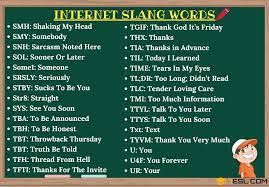 Thousands Of Trendy Internet Slang Terms You Should Know 7esl Slang Words Text Conversations Text Abbreviations