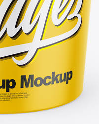 Matte Cup Mockup In Cup Bowl Mockups On Yellow Images Object Mockups