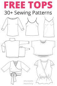 I'm always looking for free sewing patterns to share with people on my email list (join here for 1 free pattern every thursday!).here are the best printable sewing patterns i've found for kids. 30 Gorgeous Free Sewing Patterns For Tops Women Sewing Patterns Free Women Diy Sewing Clothes Fashion Sewing Pattern