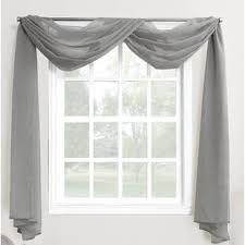 Hanging window scarves,scarf valance ideas,window scarf design ideas,window scarf designs,window scarves. Gray And Silver Window Scarf Curtains Drapes You Ll Love In 2021 Wayfair