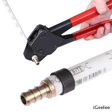 To install pex plumbing system crimp rings. Igeelee Pex Copper Ring Crimper Ft 15 18 24 For Crimping 15mm 18mm 24mm