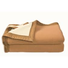 couverture aubisque en laine woolmark 220x240 cm biche et naturelle couverture laine couverture laine