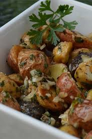 Roasted New Potato Salad With Olives Recipe Roasted Potato Salads Olive Recipes New Potato Salads