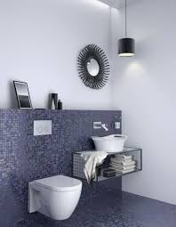 Place the vanity in position against the wall. A Geberit Sigma20 Flush Plate With Wall Mounted Toilet Pops Against The Purple Tile Backdro Contemporary Bathroom Designs Contemporary Bathroom Bathroom Design