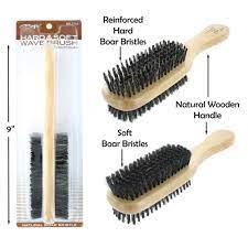 Double Hard Soft Boar Bristle Wave Hair Brush Natural Wooden Handle 7713 New Wave Brush Boar Bristle Best Wave Brush