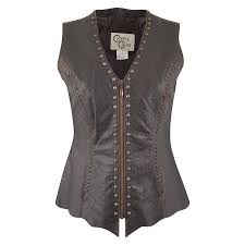 Cripple Creek Leather Vest With Studs