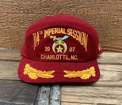 Shriners Of Sudan 114th Imperial Session Charlotte Nc Velvet Mesh Snapback Hat Masonic Hats Snapback Hats Shriners