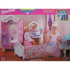 Barbie Bedroom Playset Folding Pretty House 1997 Arcotoys Mattel Barbie Bedroom Barbie Kitchen Barbie House Furniture