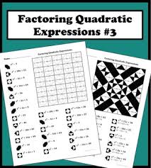 Factoring Quadratic Expressions Color Worksheet 3 In 2020 Quadratics Color Worksheets Factoring Quadratics