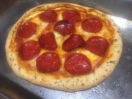 Homemade Mozzarella And Pepperoni Pizza With Cream Cheese Stuffed Crust Pepperoni Pizza Food How To Make Pizza