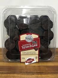 Chocolate Brownies Two Bite Brownies 1 36kg Chocolate Cakes 48 Small Brownies Ebay