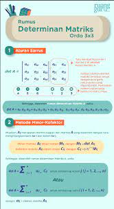 Rumus awal sederhananya a =  a c   b d  det a = |a| =  a b   c d  jadi jika ditnyakn rumua. Cara Mencari Determinan Dan Invers Matriks Matematika Kelas 11