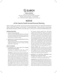 Maybe you would like to learn more about one of these? Subex Annual Reports Repository Shareholding Pattern