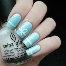 The most common white nail designs material is metal. 65 Most Stylish Light Blue Nail Art Designs