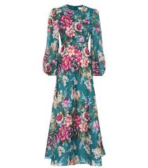 allia floral linen midi dress