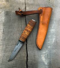 Frederic Maschio Etui Couteau Cuir Fourreau Couteau Couteau Bushcraft