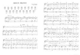 Douce France 01 Partition Piano Gratuite Partition Partition Musique