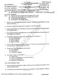 In the 'research methodology' section: Research Methodology 2009 2010 Ba Sociology Semester 6 Tyba Question Paper With Pdf Download Shaalaa Com
