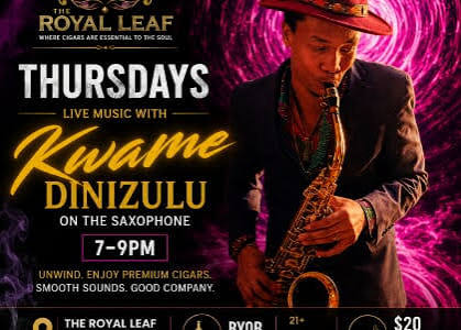 Kwame Dinizulu at The Royal Leaf