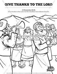 2 some people came and told jehoshaphat, a vast army is coming against you from edom,b from the. 2 Chronicles 20 Give Thanks To The Lord Sunday School Coloring Pages Sunday School Coloring Pages