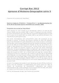 Je voudrais avoir le sujet bac g2( bac pro) a amdagascar session 2012 matiere comptabilite. Bac 2012 S Histoire Geographie Corrige Histoire Annales Du Bac