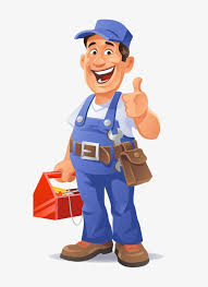 Happy Cartoon Maintenance Worker Cartoon Clipart Portable Toolbox Cartoon Worker Png And Vector With Transparent Background For Free Download Refrigerator Repair Happy Cartoon Air Conditioning Technician