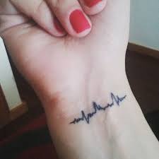 Most people choose the black color scheme, but color will also work. Heartbeat Tattoos Page 16