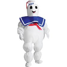 He first appears in the 1984 ghostbusters film as a logo on a bag of marshmallows in dana barrett's apartment. Child Inflatable Stay Puft Marshmallow Man Costume Ghostbusters Party City
