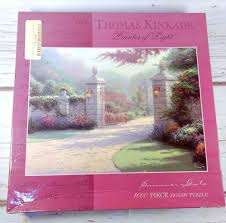 Thomas Kinkade Jigsaw Puzzle 2001 Painter Of Light Summer Gate 1000 Piece Sealed Ceaco Thomas Kinkade Thomas Kinkade Art Thomas Kinkade Puzzles