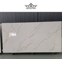 [Hot Item] Artificial Stone Cuarzo Cut to Size Calacatta White Quartz Stone  Slab Wall Tiles/Countertop/Vanity/Cabinet/Floor